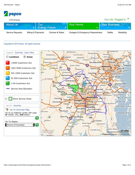 Pepco outage - pepco.com. and click on “Outages.” Report an outage quickly and get real-time updates by entering your account information With our dynamic outage maps, you can zoom in to see outages and estimates for when power will be restored in a specific location (outage map information is updated every 10 minutes) Access important contact information